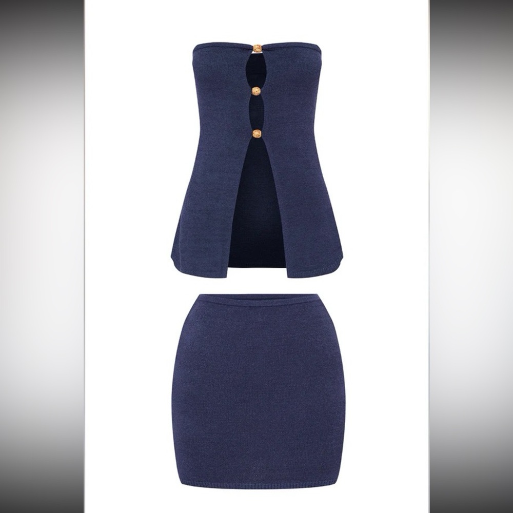 Runaway the Label skirt and top Taya set in blue/navy